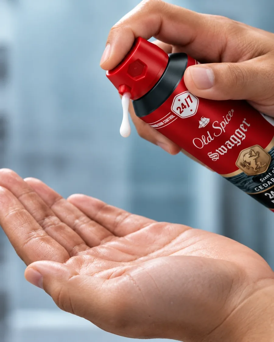 AI animation: a man's hand pressing the client's red can as the amount in his palm grows from a drop to a large handful